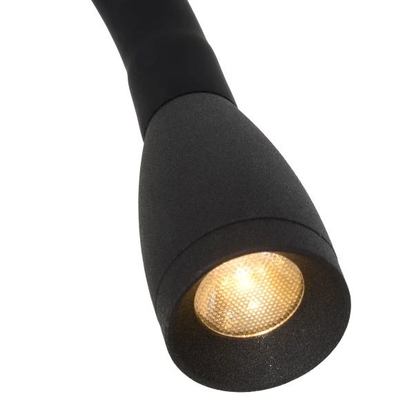 Lucide GALEN-LED - Lámpara de cabecera / Lámpara de pared - LED - 1x3W 3000K - Negro - detalle 6